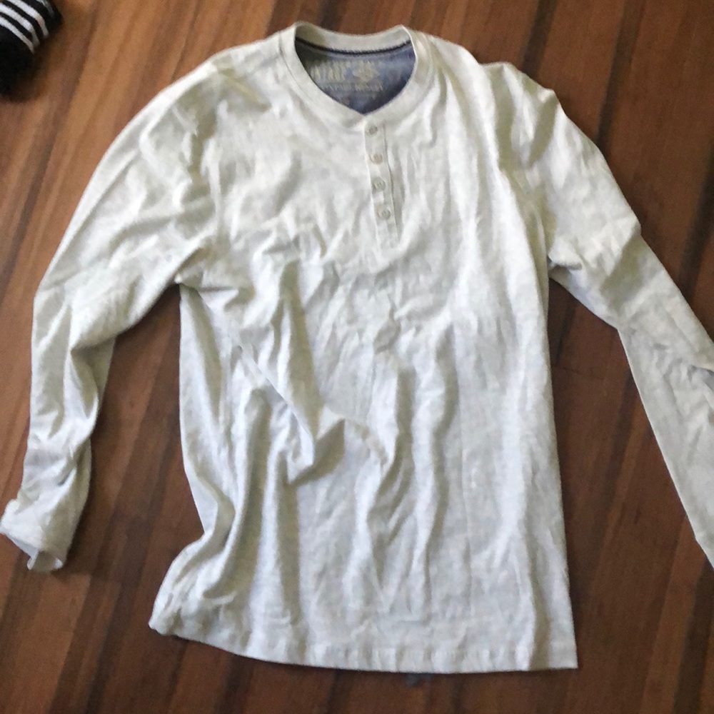Long sleeve t 1/4 button down